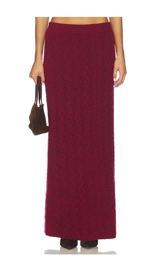 4th & Reckless Dalia Skirt in Burgundy by 4TH & RECKLESS
