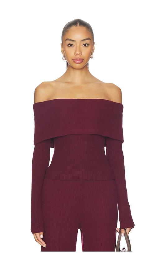 4th & Reckless Emmy Top in Burgundy by 4TH & RECKLESS
