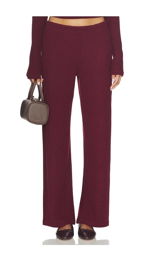 4th & Reckless Emmy Trousers in Burgundy by 4TH & RECKLESS