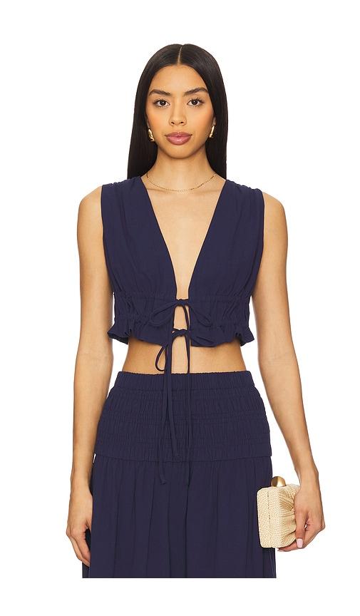 4th & Reckless Jadey Top in Navy by 4TH & RECKLESS