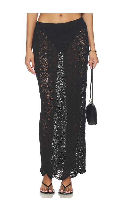 4th & Reckless Laurenne Crochet Midaxi Skirt in Black by 4TH & RECKLESS