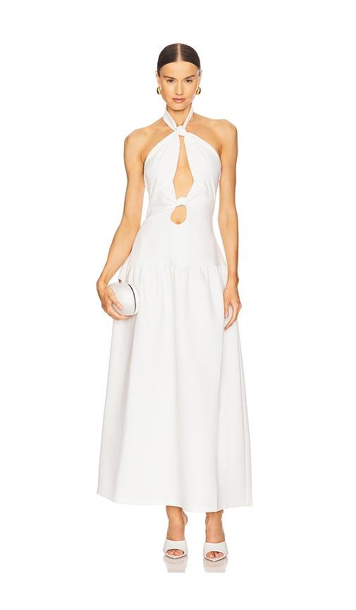 4th & Reckless Leona Maxi Dress in White by 4TH & RECKLESS