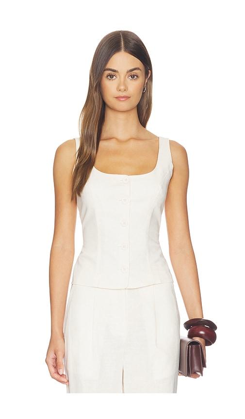 4th & Reckless Miriam Waistcoat in Cream by 4TH & RECKLESS