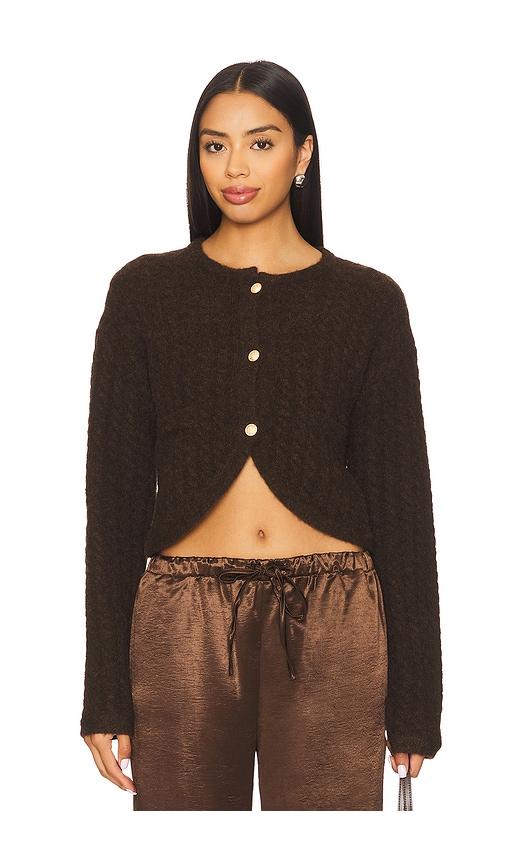 4th & Reckless Reyn Cardigan in Chocolate by 4TH & RECKLESS