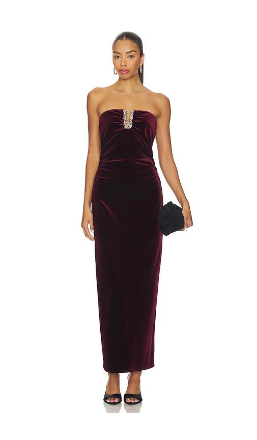 4th & Reckless Vera Dress in Burgundy by 4TH & RECKLESS