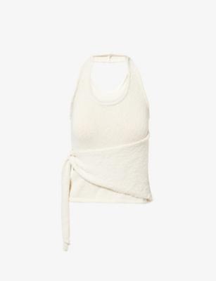 Braya Boucle Knit Draped Waist Sleeveless Top by 4TH & RECKLESS