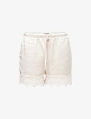 Candice Lace-Trim Satin Shorts by 4TH & RECKLESS