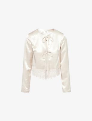 Candice Lace-Trim Satin Top by 4TH & RECKLESS