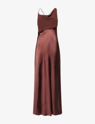 Klaudia Asymmetric Satin Maxi Dress by 4TH & RECKLESS