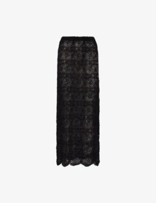 Laurenne Scalloped-Hem Cotton-Blend Midi Skirt by 4TH & RECKLESS