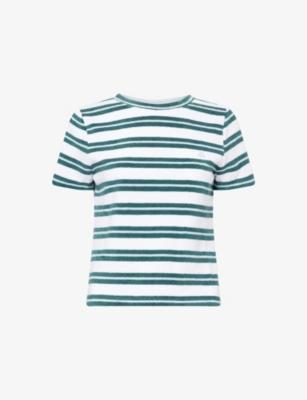 Livia Striped-Pattern Cotton-Blend T-Shirt by 4TH & RECKLESS