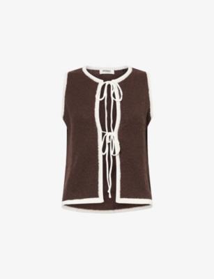 Morganna Contrasting-Trim Woven Top by 4TH & RECKLESS