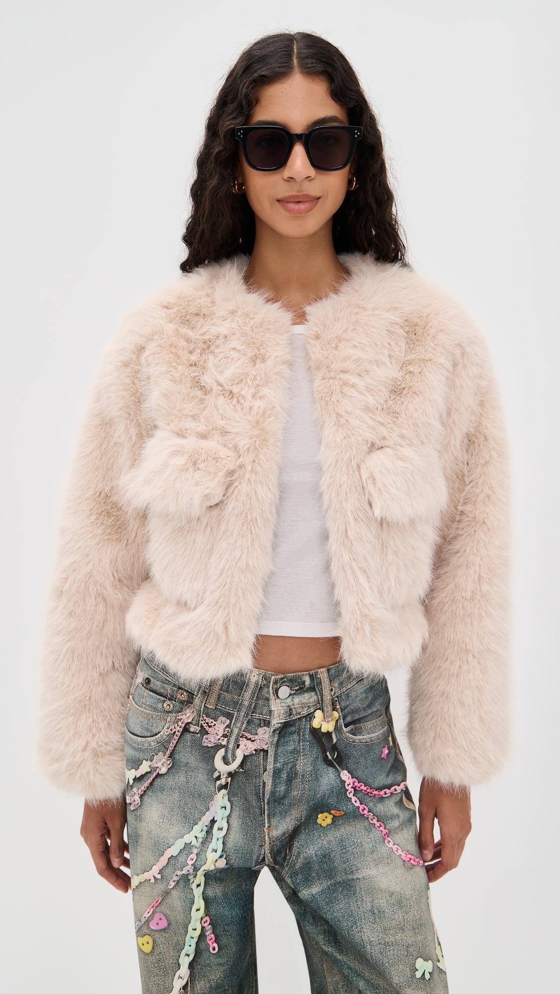 Reysha Faux Fur Jacket by 4TH & RECKLESS