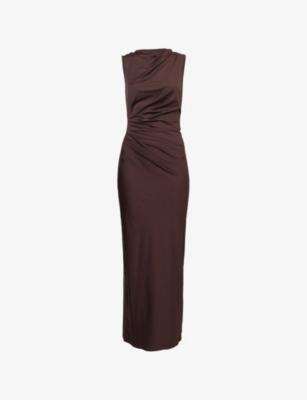 Tamilda Ruched Stretch-Woven Maxi Dress by 4TH & RECKLESS