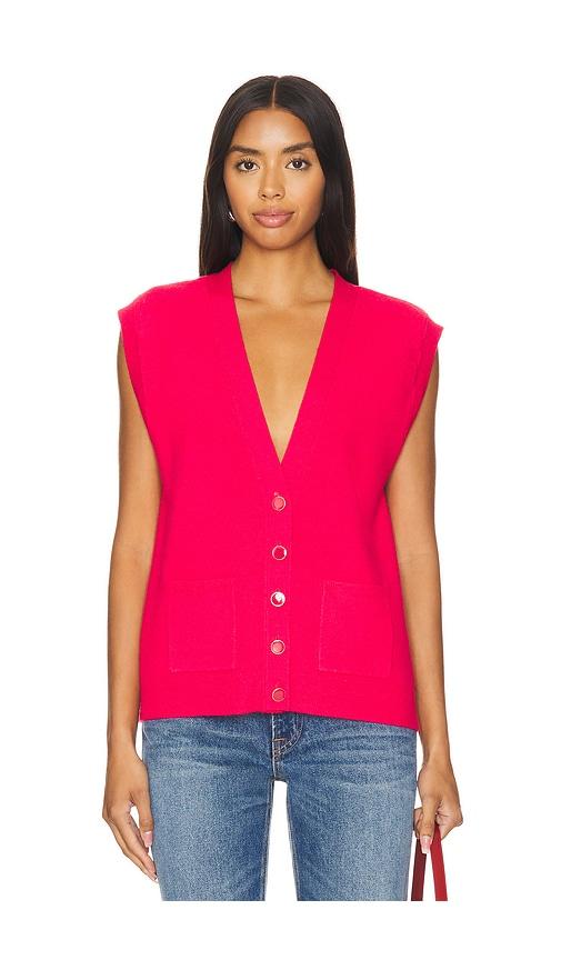 525 America Jessica Button Front Vest in Red by 525 AMERICA