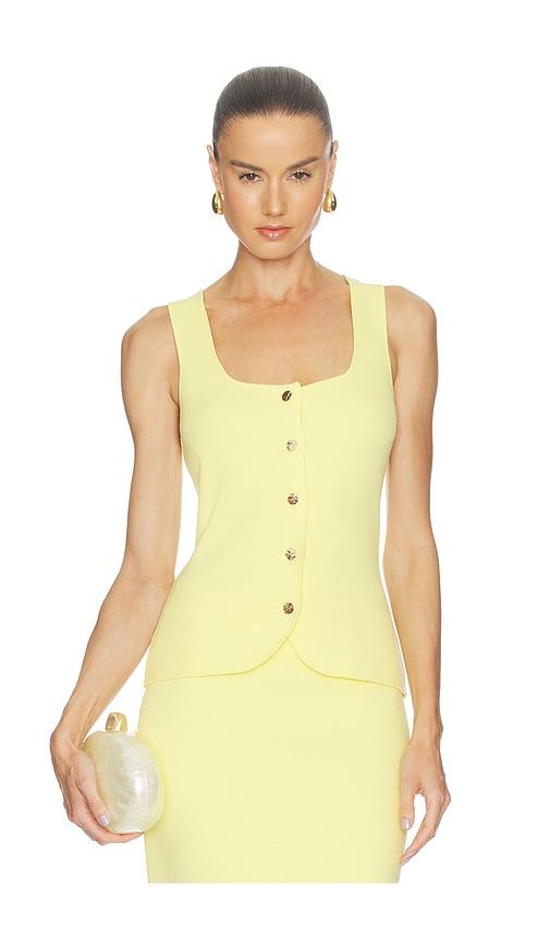 525 America Maria Button Front Corset Top in Lemon by 525 AMERICA