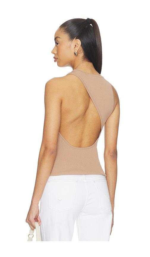 525 America Open Back Tank in Beige by 525 AMERICA