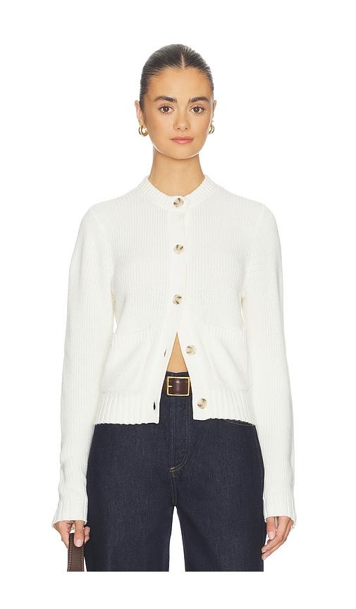 525 America Palmer Crew Neck Cardigan in Ivory by 525 AMERICA