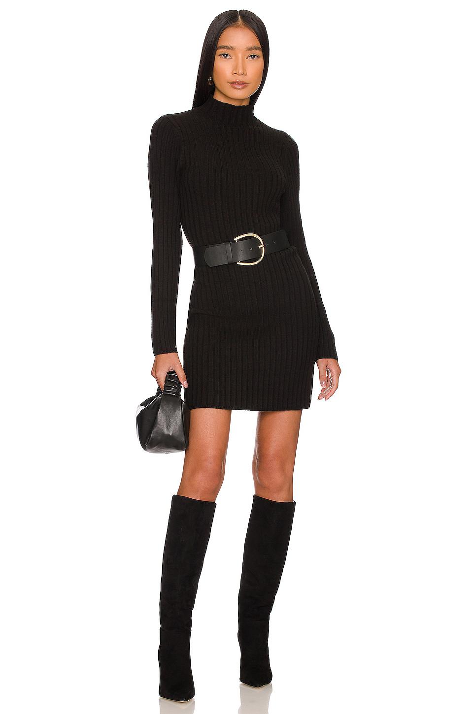525 America Turtleneck Midi Dress in Black by 525 AMERICA