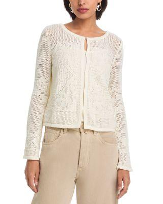 Marigold Mesh Crochet Sweater Jacket by 525 AMERICA