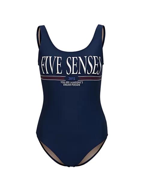 24 Diana logo-print scoop-back swimsuit by 5PENING