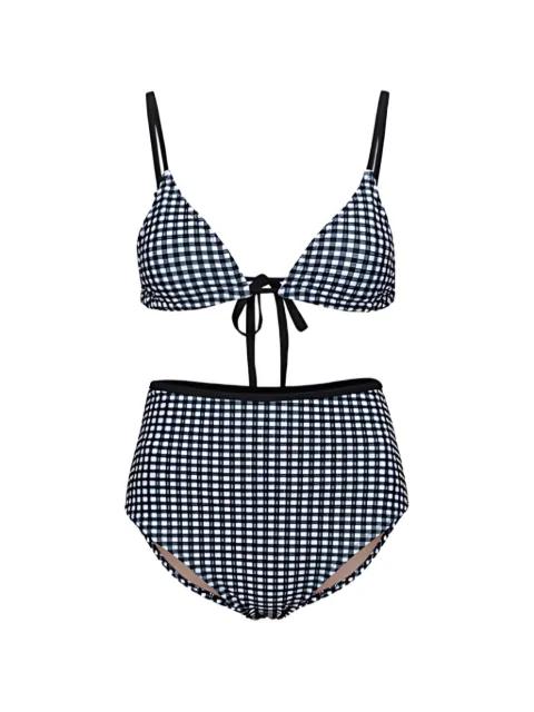gingham high-waisted swimwear by 5PENING