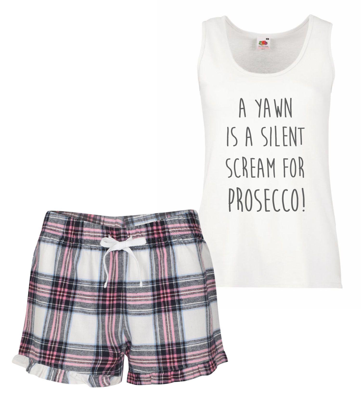 A Yawn Is A Silent Scream For Prosecco Pyjama Set by 60 SECOND MAKEOVER A Yawn Is A Silent Scream For Prosecco Pyjama Set by 60 SECOND MAKEOVER