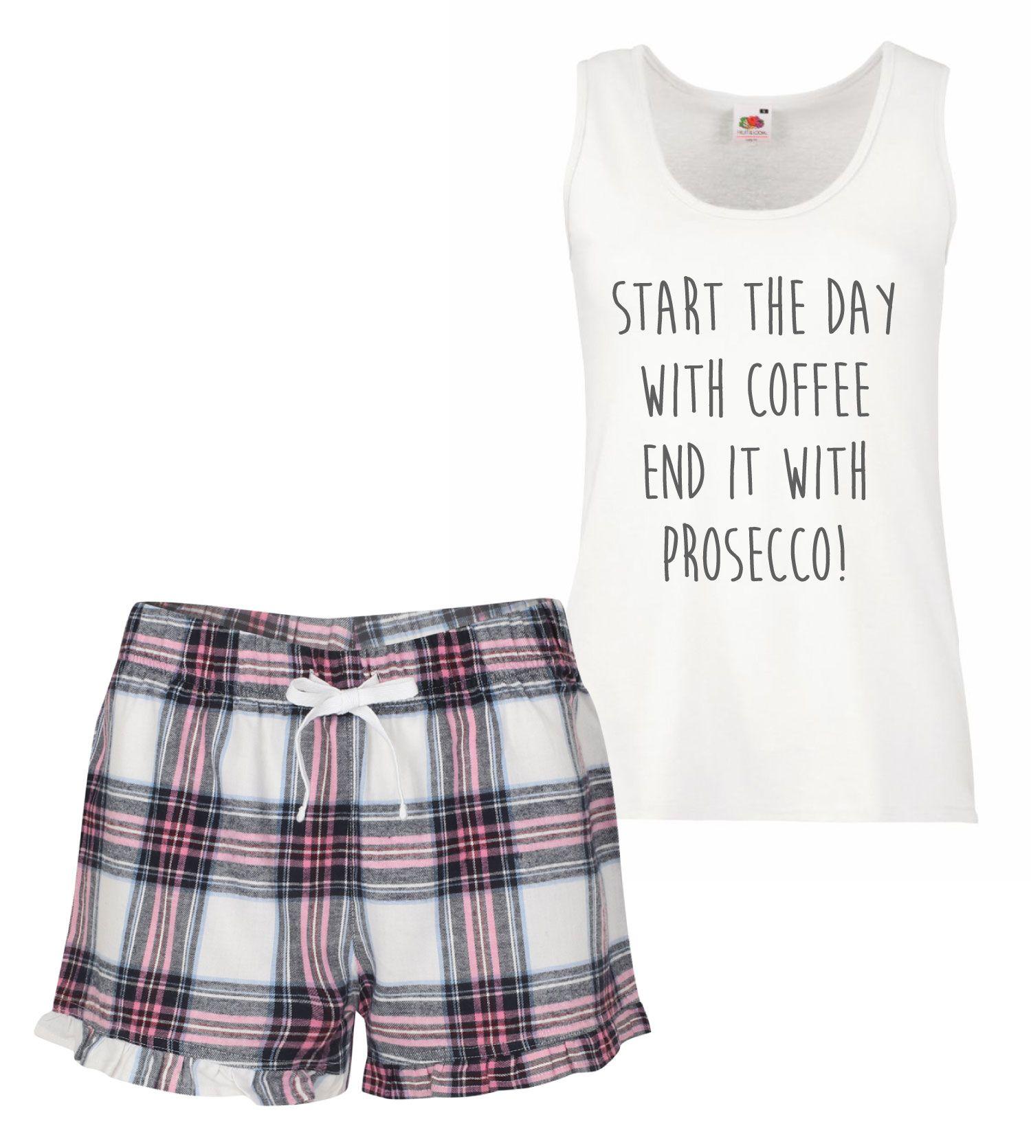 Start The Day With Coffee End It With Prosecco Pyjama Set by 60 SECOND MAKEOVER Start The Day With Coffee End It With Prosecco Pyjama Set by 60 SECOND MAKEOVER