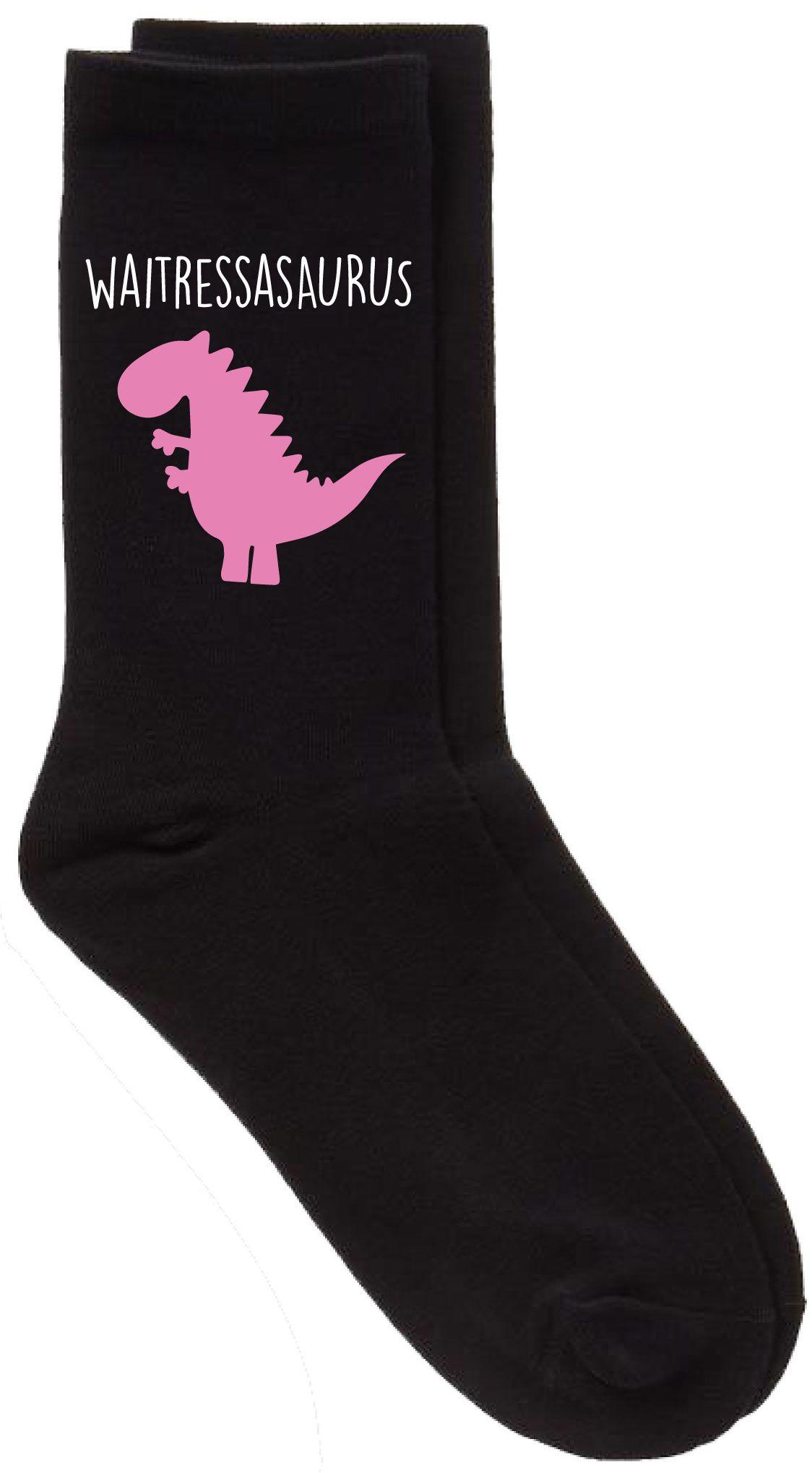 Waitress Socks Waitressasaurus Black Socks by 60 SECOND MAKEOVER