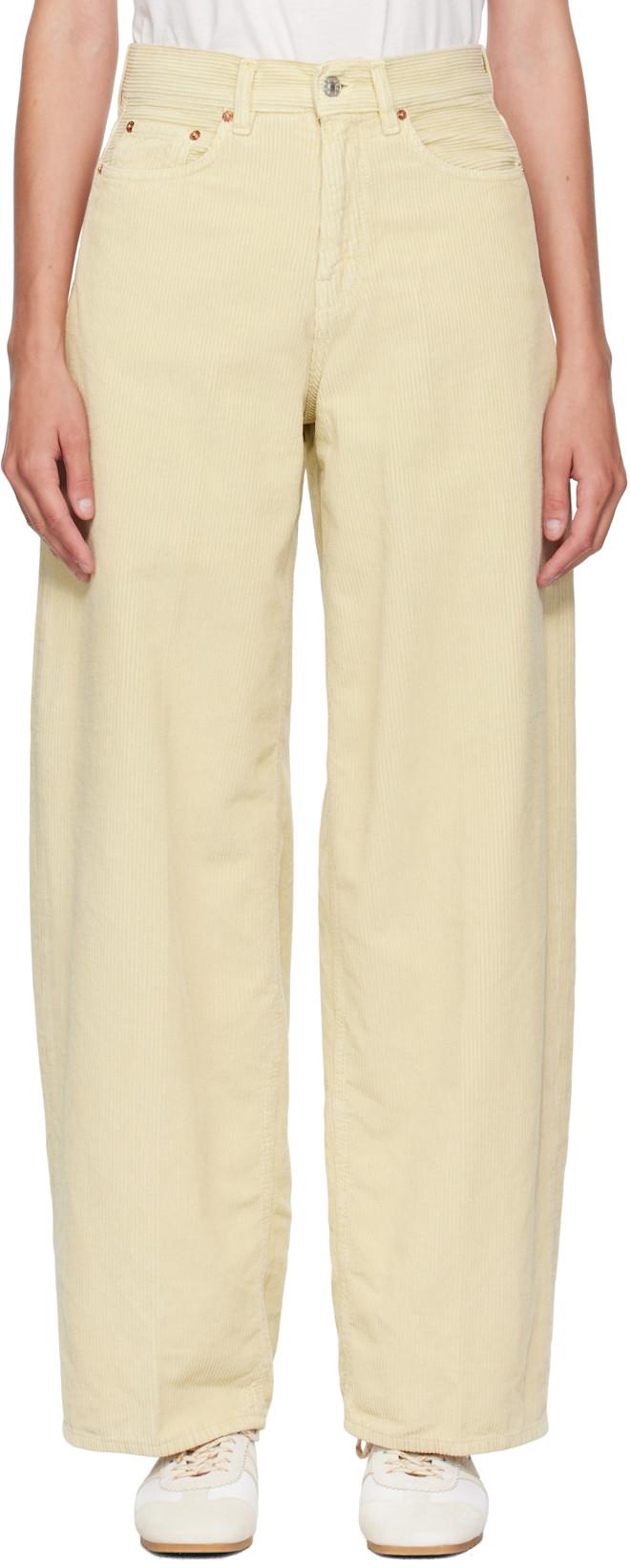 Beige Loose Roomy Trousers by 6397
