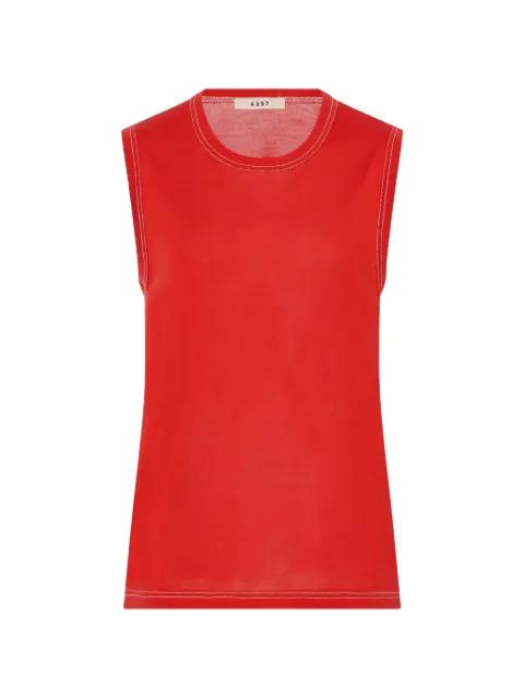 Contrast crewneck top by 6397