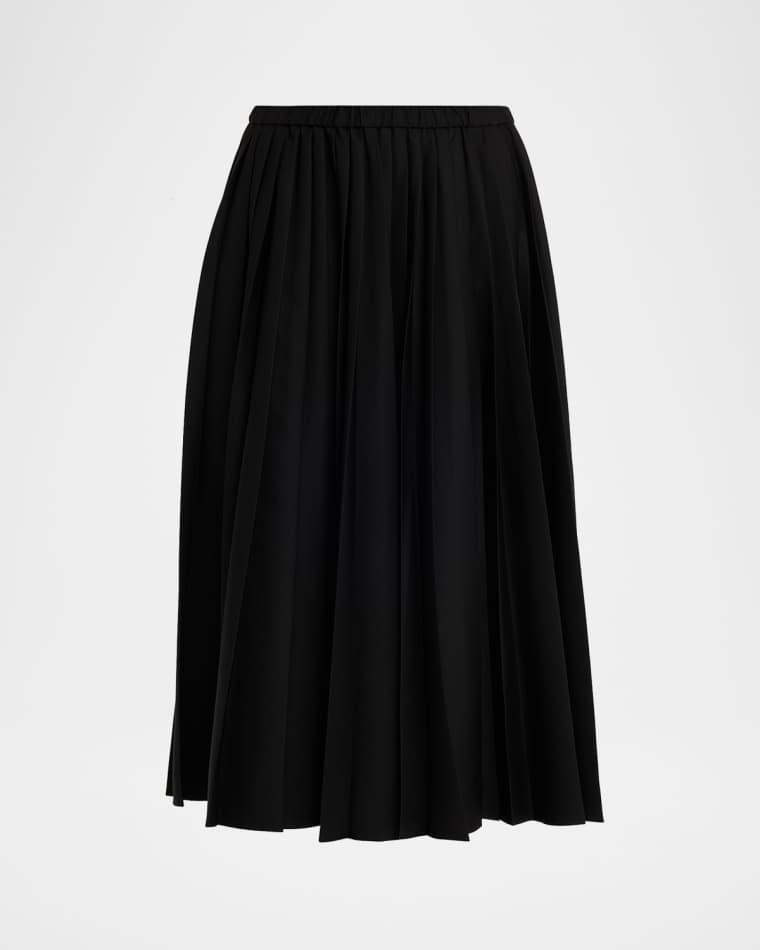 Pull-On Pleated Skirt by 6397