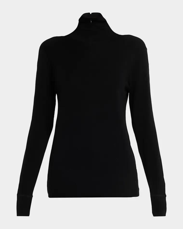 Quarter-Zip Turtleneck Sweater by 6397