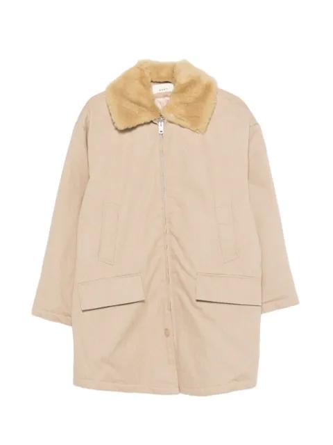 Security fur-collar pocket parka coat by 6397