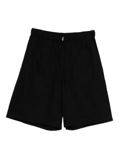 elasticated-waist patch-pocket shorts by 6397