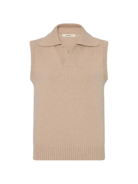 knitted polo vest by 6397