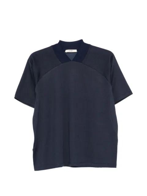 panelled collar T-shirt by 6397