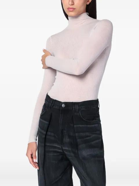 roll neck ribbed sweater by 6397