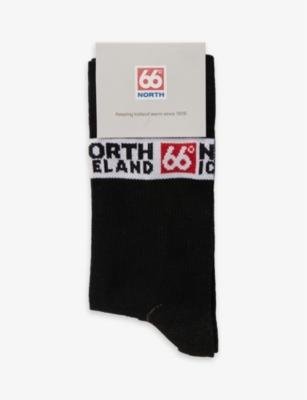 Exclusive unisex Iceland brand-logo stretch-woven socks by 66 NORTH