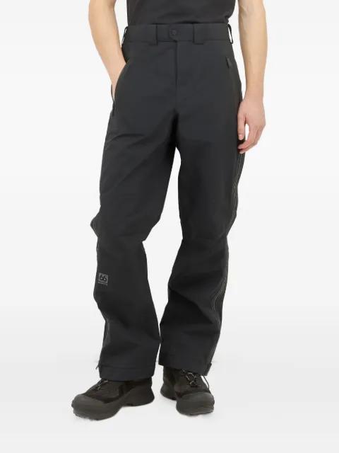 zip-fastening drawstring trousers by 66 NORTH