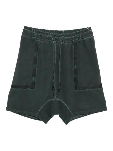 elasticated-waistband drop-crotch shorts by 69