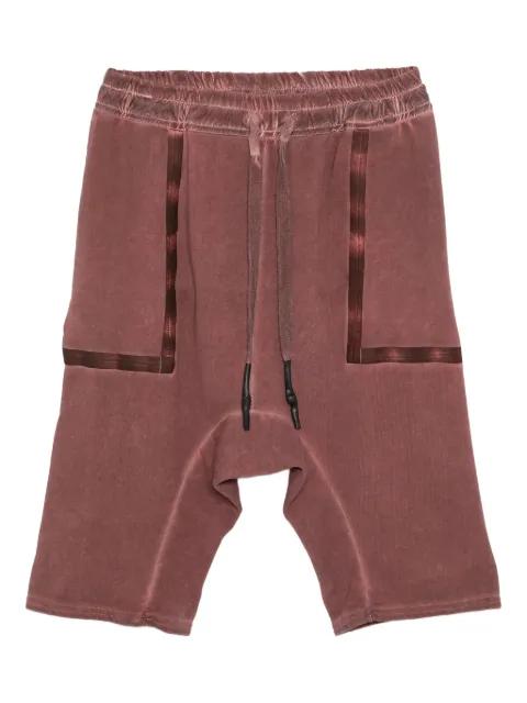 elasticated-waistband drop-crotch shorts by 69