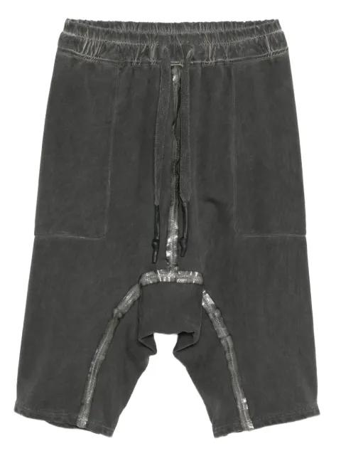 elasticated-waistband drop-crotch shorts by 69