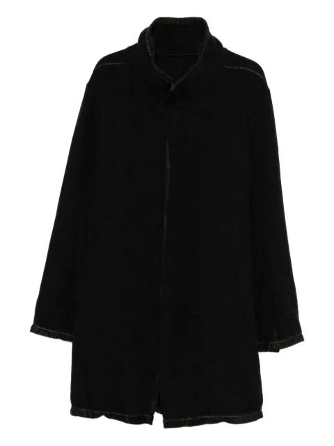 high-neck zip-front coat by 69