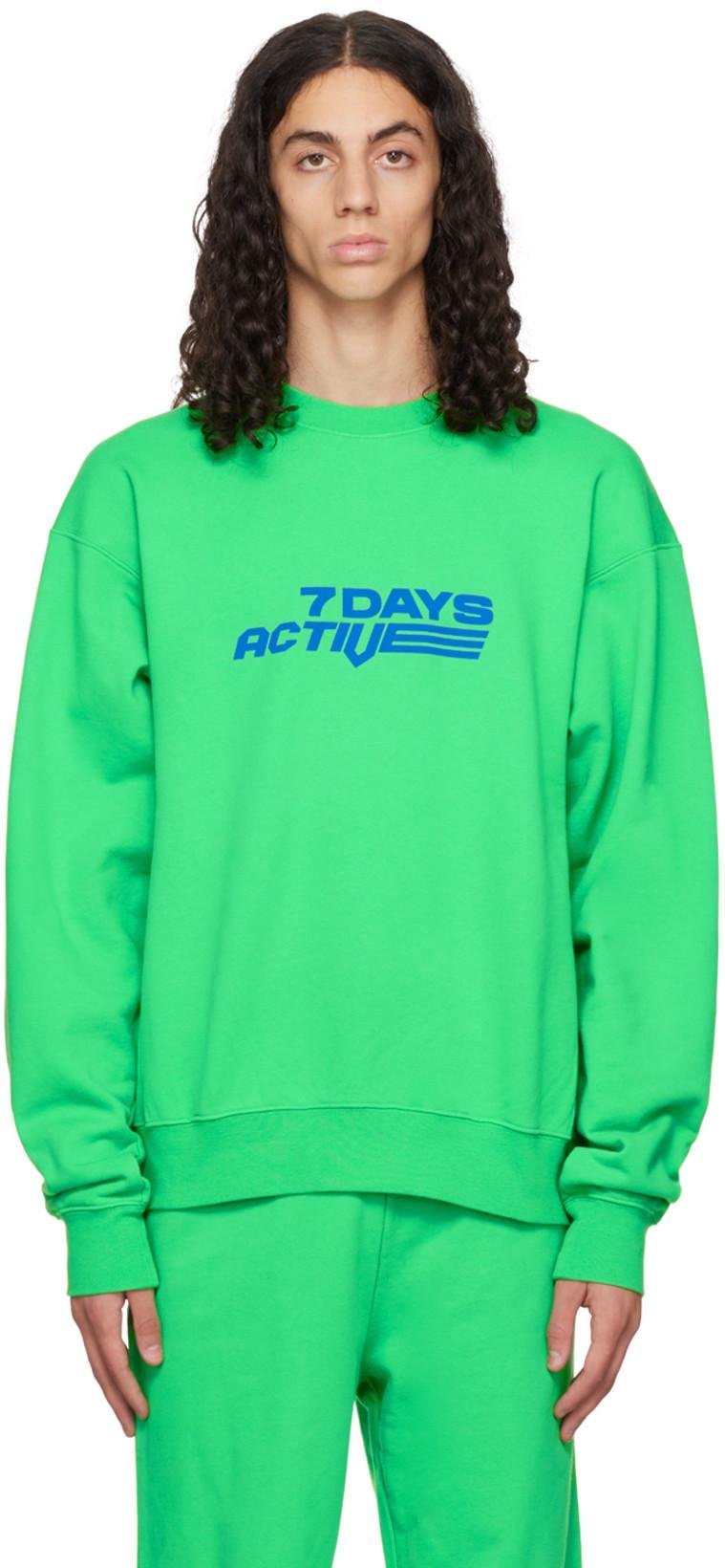 Green Monday Sweatshirt by 7 DAYS ACTIVE