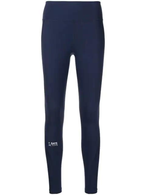 logo-print leggings by 7 DAYS ACTIVE