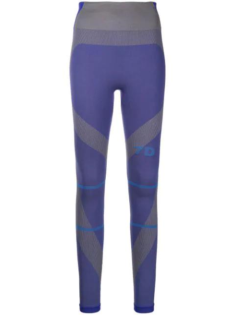 logo-print panelled tights by 7 DAYS ACTIVE