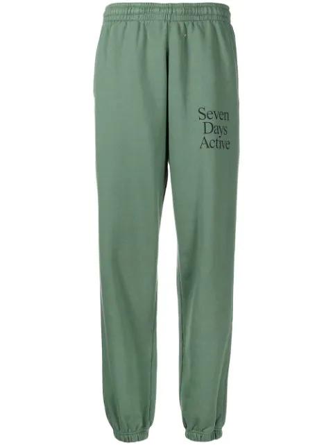 logo-print track pants by 7 DAYS ACTIVE