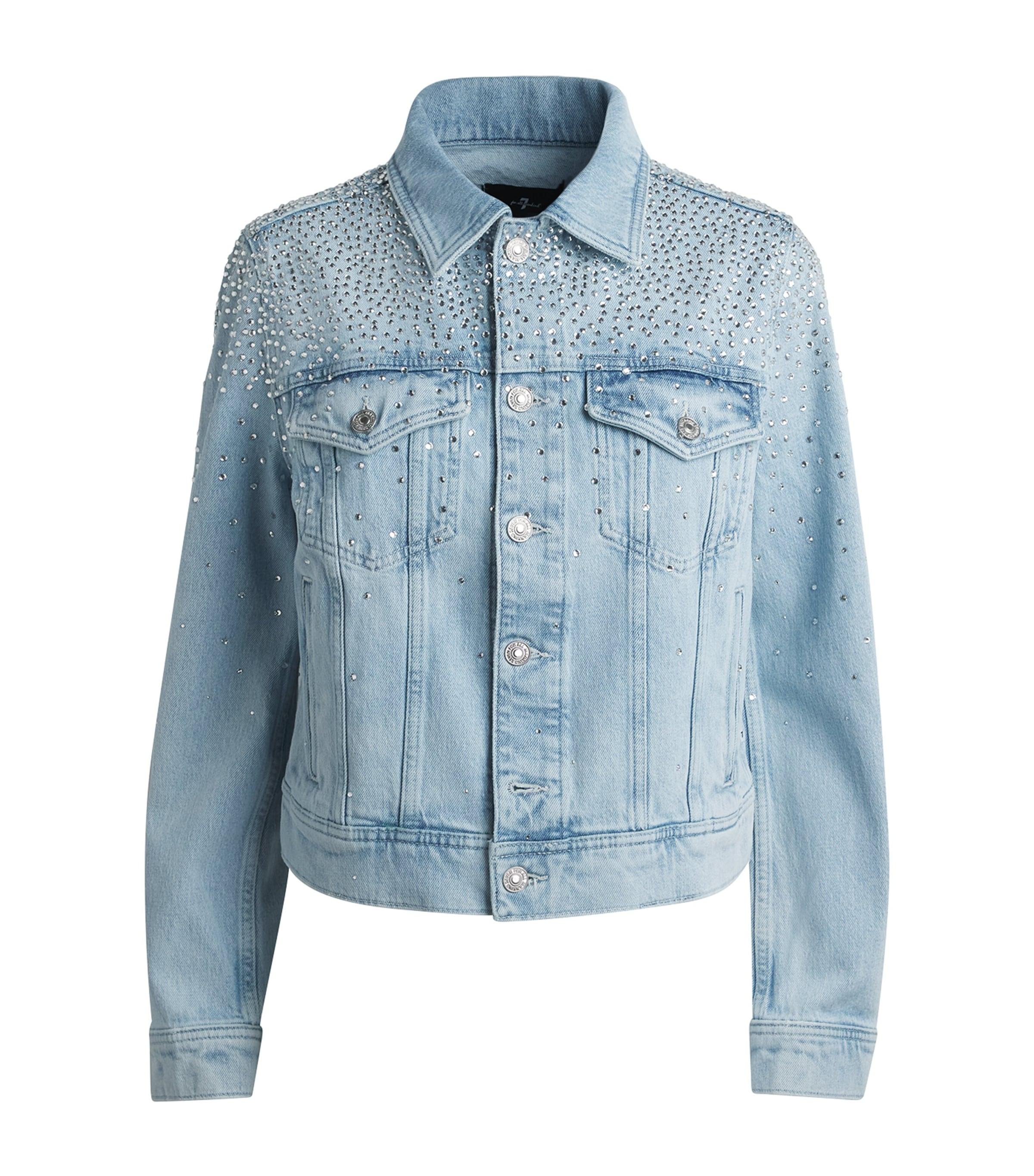 7 For All Mankind Embellished Adi Trucker Denim Jacket by 7 FOR ALL MANKIND
