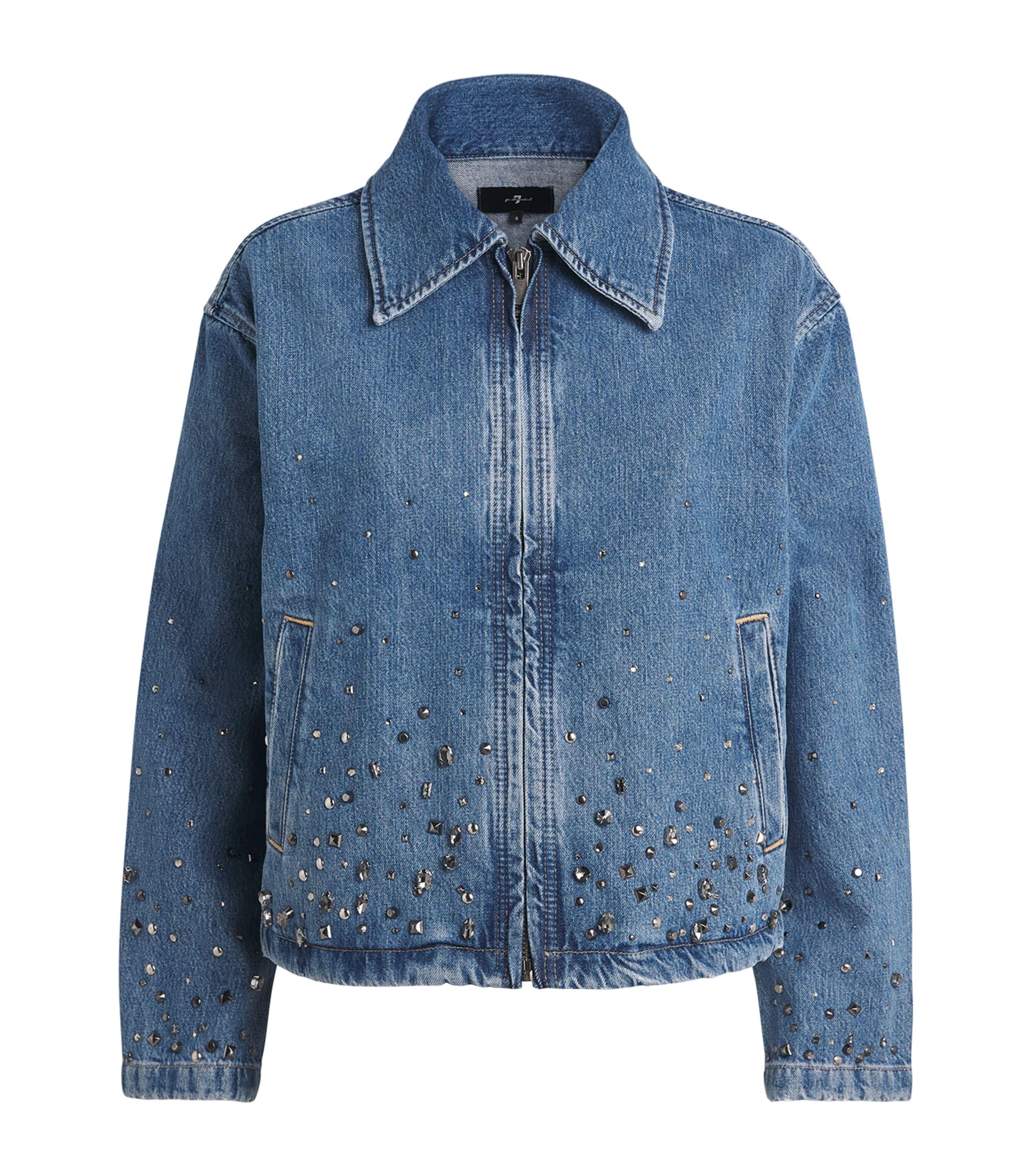 7 For All Mankind Embellished Denim Jacket by 7 FOR ALL MANKIND